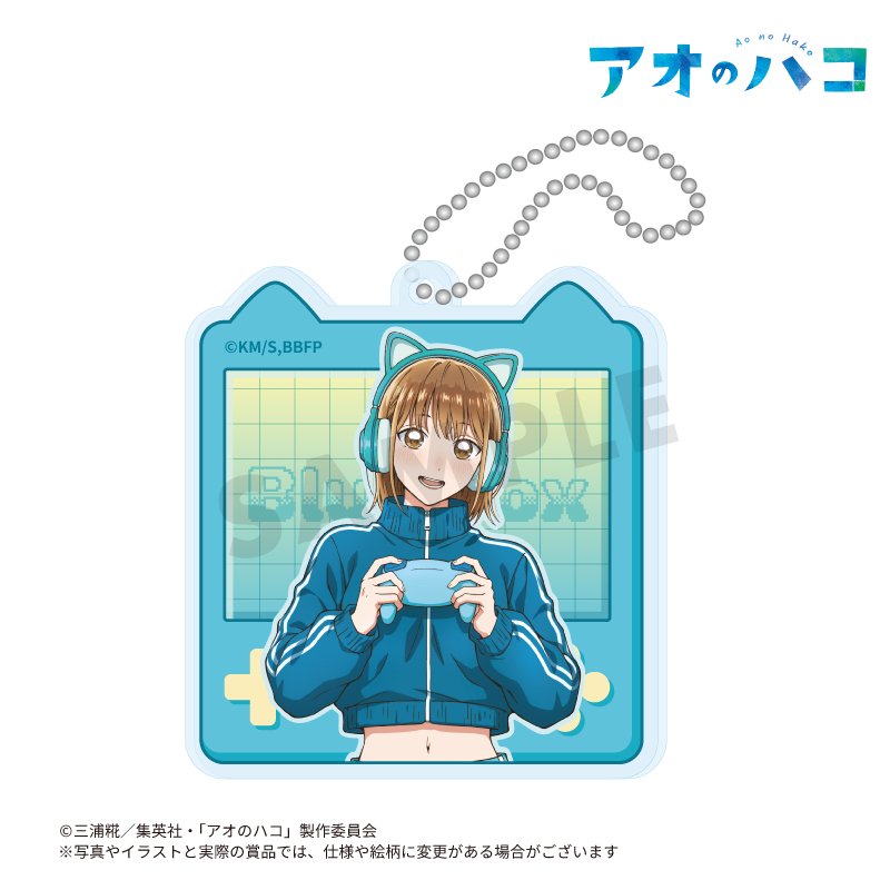 新規描き下ろしイラストと新規描き起こしミニキャライラストを使用したアクリルキーホルダーです。（本体サイズ:最大約H6cm※種類によってサイズは異なります。）※全種ボールチェーンが付属します。