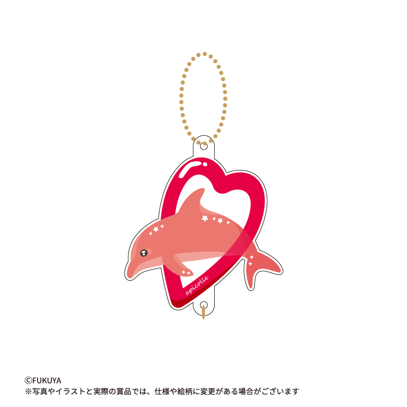 お手持ちのチャームなどと組み合わせて使えるキーホルダー。<br>
イルカがかわいいデザインです。<br>
【本体】約W6.6×H7.6cm×D0.3cm
