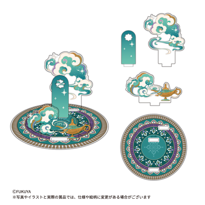 魔法のランプをモチーフにしたミニスタンド。ぬいを立てられるスタンド付き。<br>
【台座サイズ】約W7.0×H7.0×D0.3cm / 【高さ】約H5.6cm