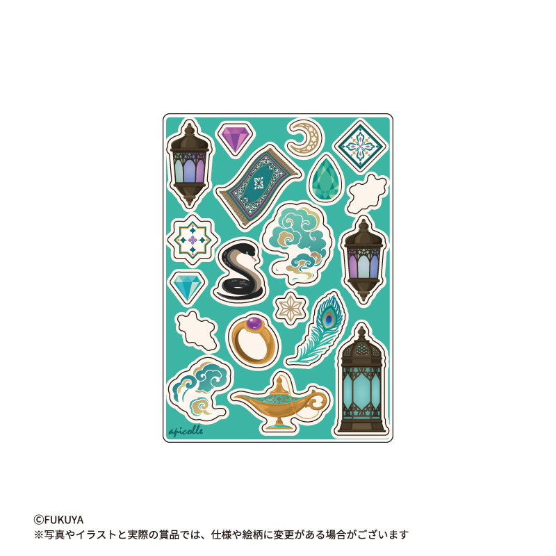 エキゾチックでアラビアンなモチーフをつめこんだパーツセット。A賞・B賞のアクリルフレームと組み合わせて使えます。<br>
【本体】約W7.0×H10.0cm×D0.3cm