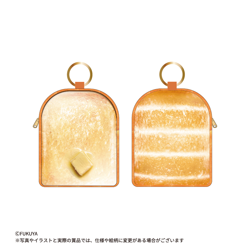 リアルな食パン風ミニポーチ！お味は3種類！<br>
(【本体】約W10.0×H12.0×D4.0cm / 【内寸】約W8.0×Ｈ10.0×D3.5cm)<br>