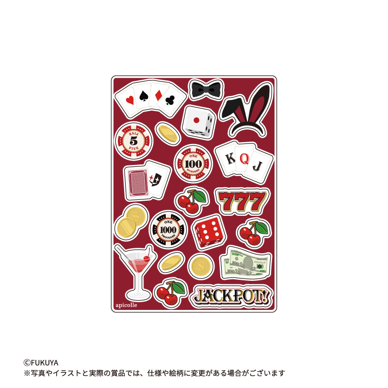 カジノなモチーフを詰め込んだアクリルパーツセット。アクリルフレームと組み合わせて使えます。<br>
【本体】約W7.0×Ｈ10.0×D0.3ｃｍ