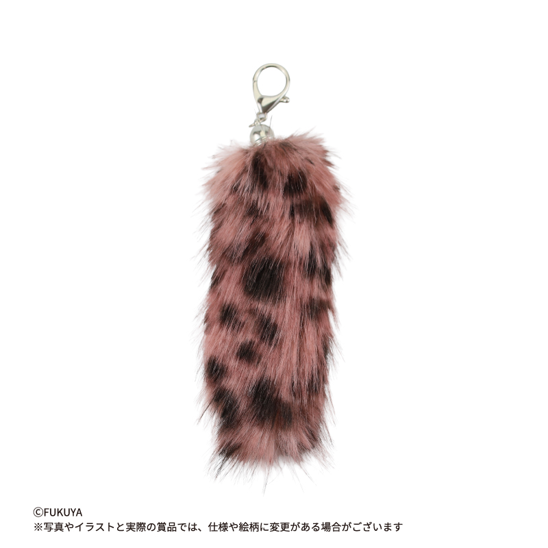 ふわふわのしっぽ。単体でバッグ等に着けるのはもちろん、A賞と組み合わせて使うこともできます！<br>
【チェーン長さ】約5.7cm（カニカン含む）/【ファー長さ】ロング：約17.0cm/ショート：約15.5cm