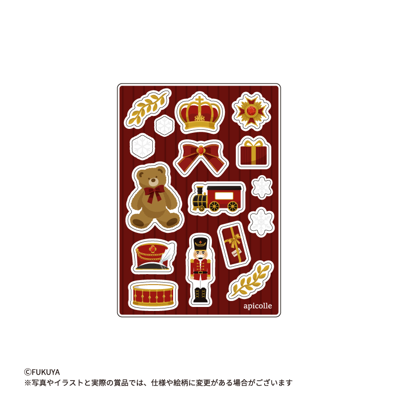 くるみ割り人形の世界観をイメージしたモチーフを詰め込んだアクリルパーツセット。<br>
アクリルフレームと組み合わせて使えます。<br>
【本体】約W7.0×H10.0×D0.3cm