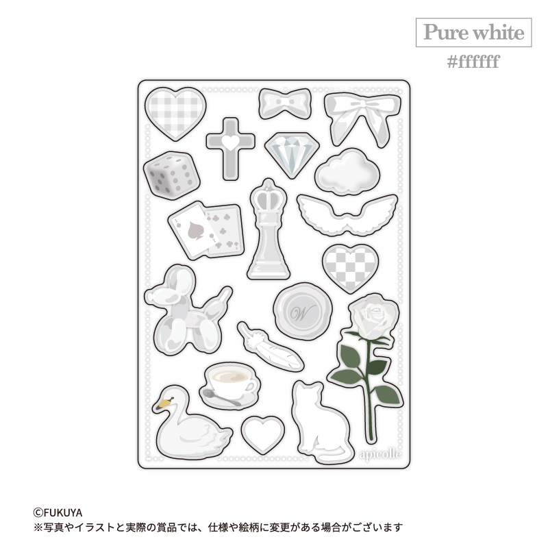 「Monotone」カラーなモチーフを詰め込んだアクリルパーツセット。<br>
アクリルフレームと組み合わせて使えます。<br>
（【本体】約W7.0×H10.0×D0.3cm)