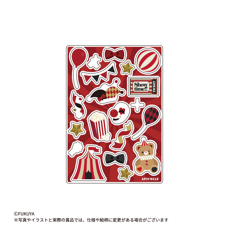 ダークメルヘンなサーカスのモチーフを詰め込んだアクリルパーツセット。<br>
アクリルフレームと組み合わせて使えます。<br>
（【本体】約W7.0×H10.0×D0.3cm)