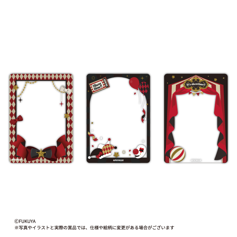 3つのデザインのクリアカード3枚セット。<br>
カードグッズと重ねてお手持ちのアクリルフレームに入れたり、硬質カードケースに入れることで可愛く飾ることが出来ます。<br>
【本体】約W6.4×H9.0cm