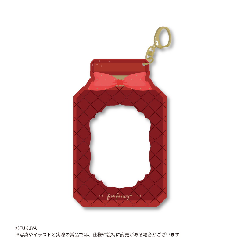 フォトカードやカードグッズを入れることができる香水瓶型のカードホルダー。推しのグッズをおしゃれに飾ることができます。（収納部分サイズ約:W6.5cm×H9.2cm）