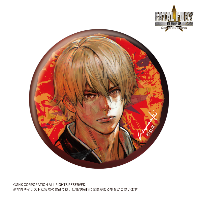 ヒロアキ氏描き下ろしのイラストとゲーム内カットを使用した缶バッジです。（本体サイズ:約5.7cm）