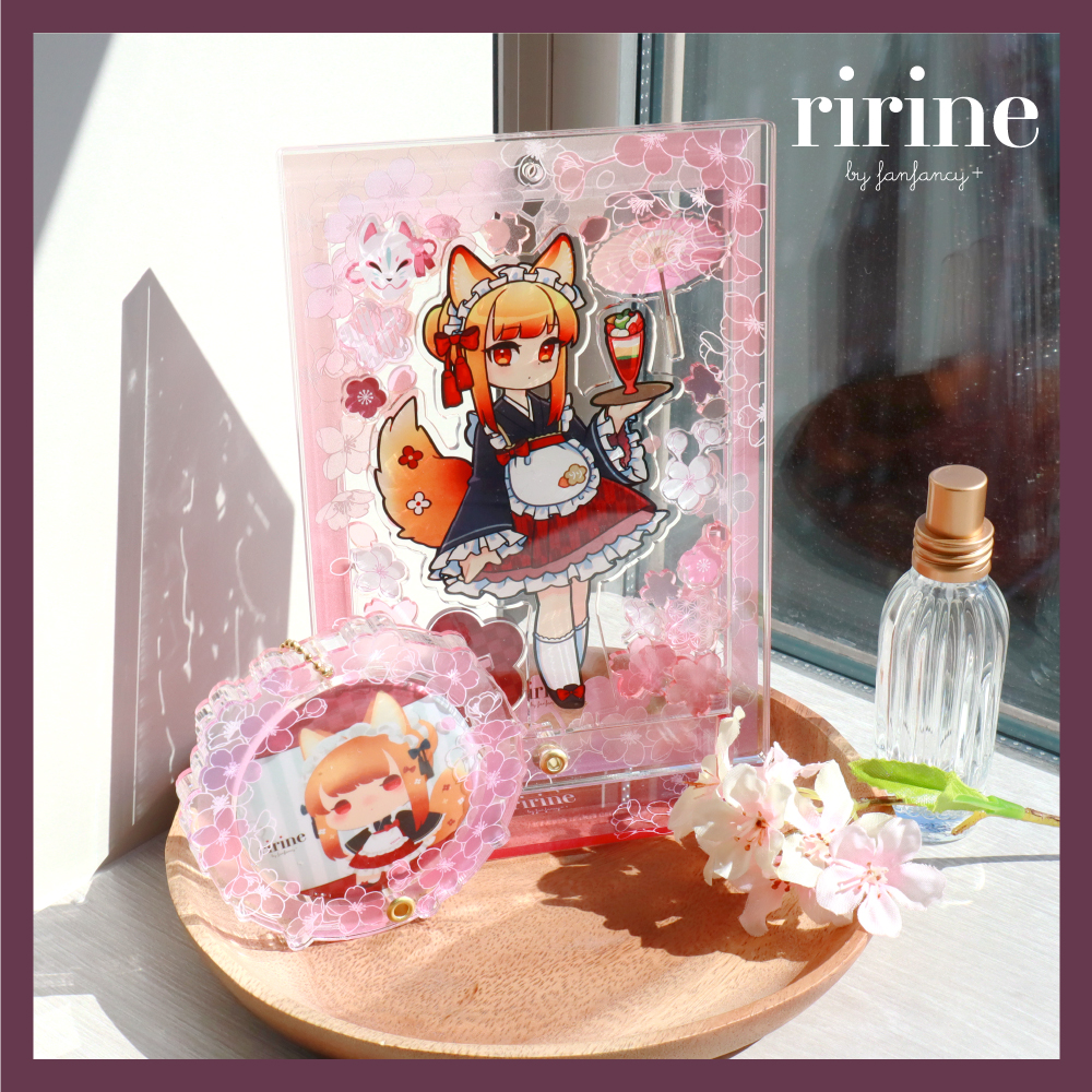 FUKUYA ONLINE フクヤオンライン / 【ririne by fanfancy＋】桜アクリルフレーム 大 u0026 缶バッジアクリルフレーム 桜