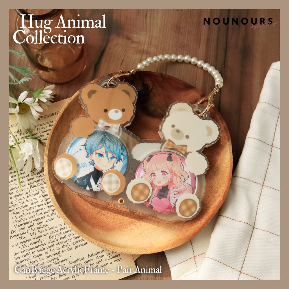 缶バッジアクリルフレーム　ペアアニマル