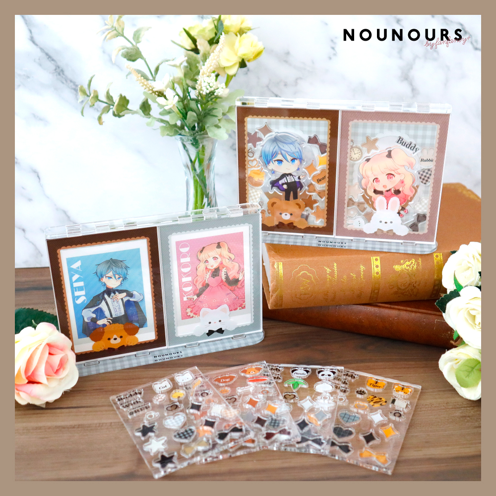 ペアフォトカードアクリルフレーム カスタムアニマル